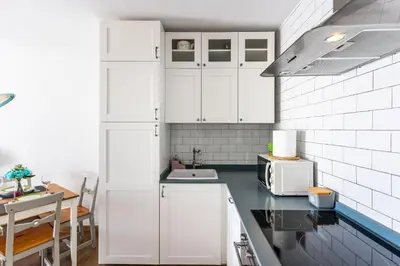 Una cocina o zona de cocina en NEPTUNITO: Primera línea con Piscina