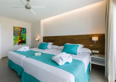Cama o camas de una habitación en Playalinda