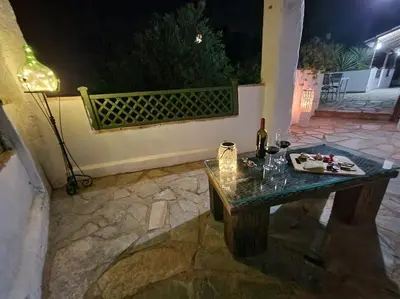 Zona de estar de Casa Caballo a private cottage in Lubrin