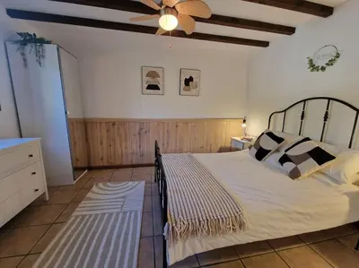 Cama o camas de una habitación en Casa Musica an enchanting one bed cottage