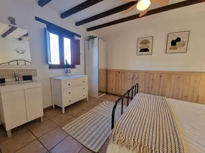 Cama o camas de una habitación en Casa Musica an enchanting one bed cottage
