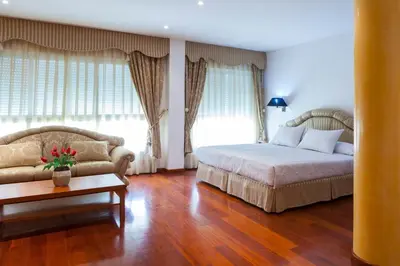 Cama o camas de una habitación en Hotel Mexico