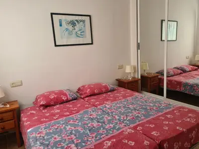 Cama o camas de una habitación en Cozy Coastal Retreat in San Juan de Los Terreros
