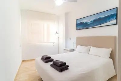 Cama o camas de una habitación en Trendy Homes Paseo Marítimo
