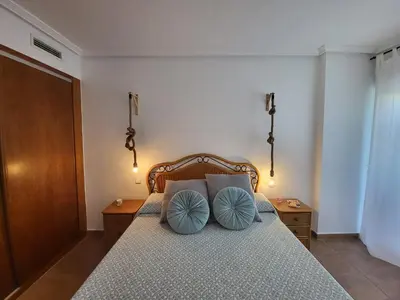 Cama o camas de una habitación en La Biznaga de Vera