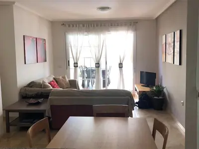 Zona de estar de Apartamento Pelicanos Golf & Beach - spacious and modern with terrace and private pool