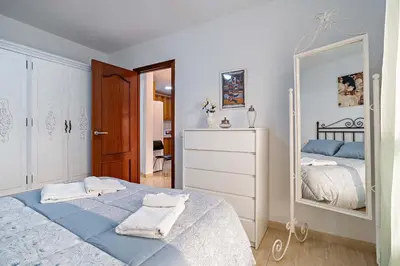 Cama o camas de una habitación en Santa Ana Apartamento