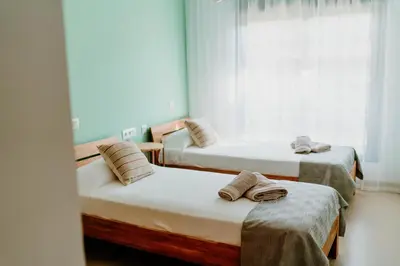 Cama o camas de una habitación en Tres bel apartamento primera linea de Playa Serena