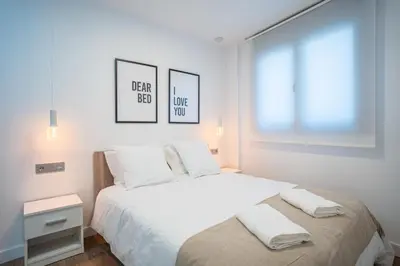 Cama o camas de una habitación en Trendy Homes Puerta Purchena