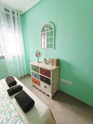 Cama o camas de una habitación en Apartamento El Zapillo