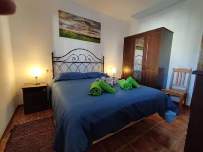 Cama o camas de una habitación en Los Olivos de Fondon