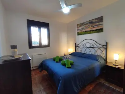 Cama o camas de una habitación en Los Olivos de Fondon