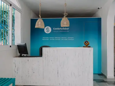 El vestíbulo o zona de recepción de Hostal Las Gaviotas del Cabo