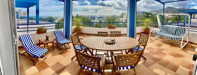 Un balcón o terraza de Apartamento Pueblo Dorado