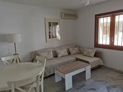 Zona de estar de La Casita Blanca
