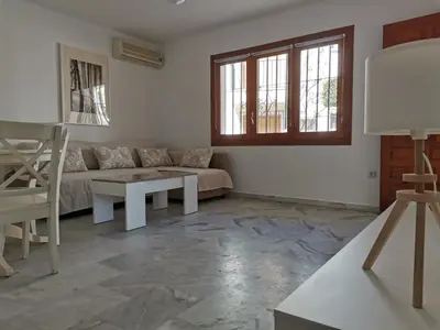 Zona de estar de La Casita Blanca