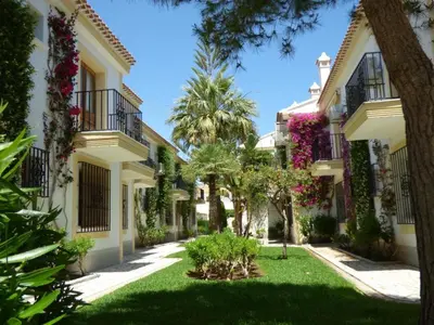 Jardín al aire libre en La Casita Blanca