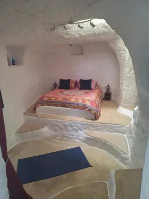 Cama o camas de una habitación en Cuevas Azul