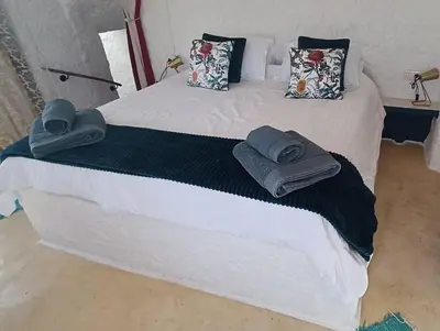 Cama o camas de una habitación en Cuevas Azul