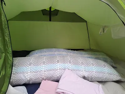 Cama o camas de una habitación en Camping Valle del Andarax