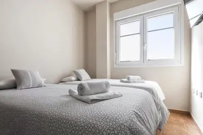 Cama o camas de una habitación en Casa Las Minas