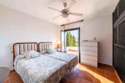 Cama o camas de una habitación en Casa La Cúpula