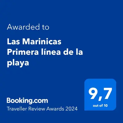 Certificado, premio, señal o documento que está expuesto en Las Marinicas -Primera línea de la playa-
