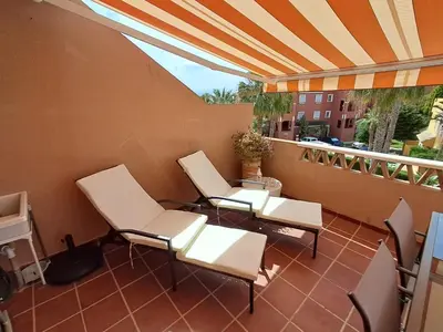 Un balcón o terraza de Ático Chipre naturist FKK Vera-playa