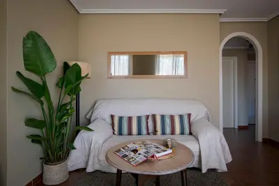 Cama o camas de una habitación en Apartamento Naturista “VeraBella”