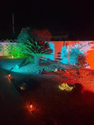 Jardín al aire libre en Casa Sol y Luna
