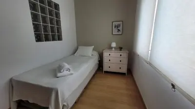 Cama o camas de una habitación en El encanto de Aguadulce