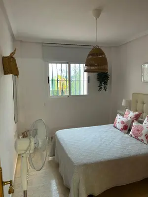 Cama o camas de una habitación en Acogedor apartamento en la playa vera