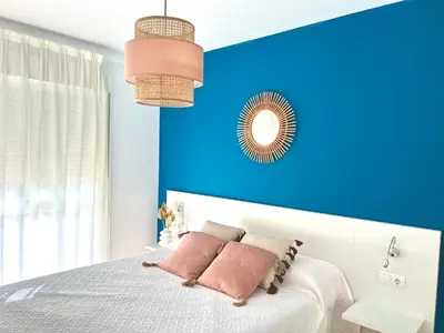 Cama o camas de una habitación en BORA BORA Ático con piscina privada en Vera Paraíso