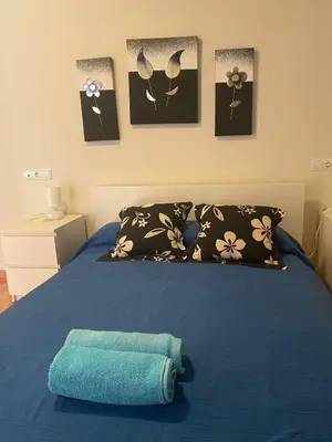 Cama o camas de una habitación en Ático dúplex con piscina privada y vistas al mar!
