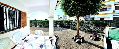 Jardín al aire libre en Dúplex 3 Dormitorios VERAMAR 5 Vera Playa primera línea de playa con vistas al mar