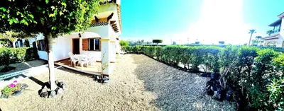 Jardín al aire libre en Dúplex 3 Dormitorios VERAMAR 5 Vera Playa primera línea de playa con vistas al mar